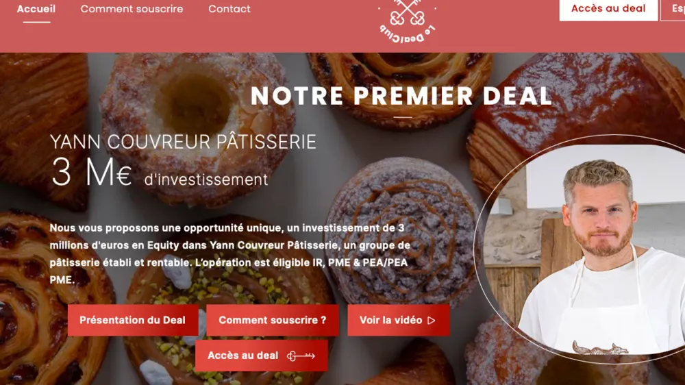 Le DealClub : Premier deal avec Yann Couvreur Pâtisserie