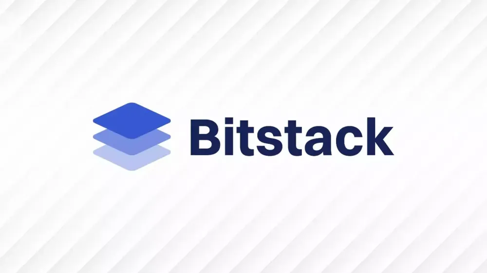 Logo de Bitstack, une application d'investissement en Bitcoin avec un design moderne et épuré.