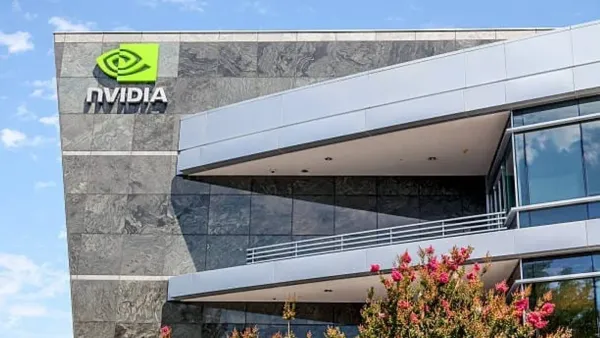Siège social de Nvidia, entreprise spécialisée dans les cartes graphiques et l'intelligence artificielle.