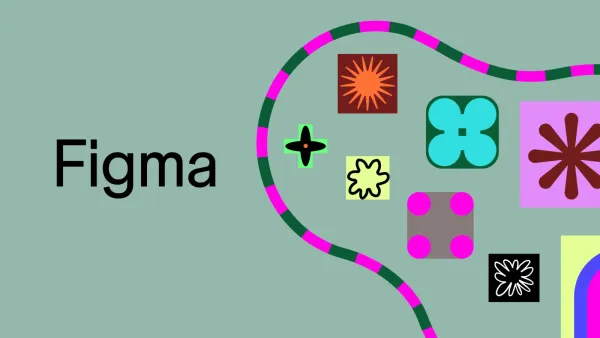 Logo de Figma avec des formes colorées et le nom de la marque.