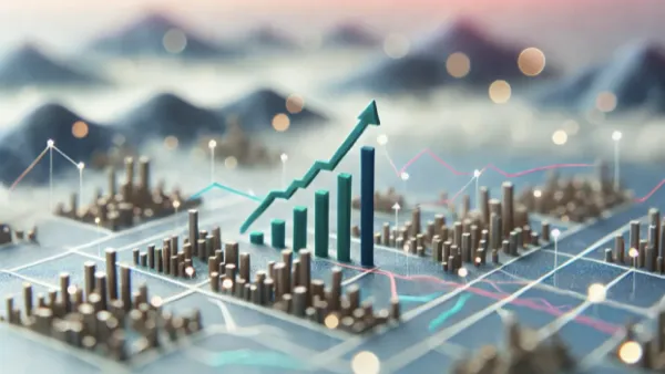 Graphique boursier ascendant symbolisant le potentiel de croissance d'actions à faible coût pour 2025.