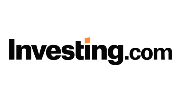 Logo Investing.com en noir avec un carré orange au-dessus du 'i'.