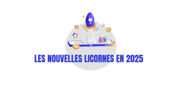 Illustration d'une fusée décollant d'un smartphone entouré de graphiques et de pièces d'euro, symbolisant la croissance rapide des startups.