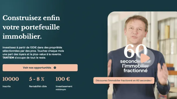 TANTIEM : Construisez enfin votre portefeuille immobilier.