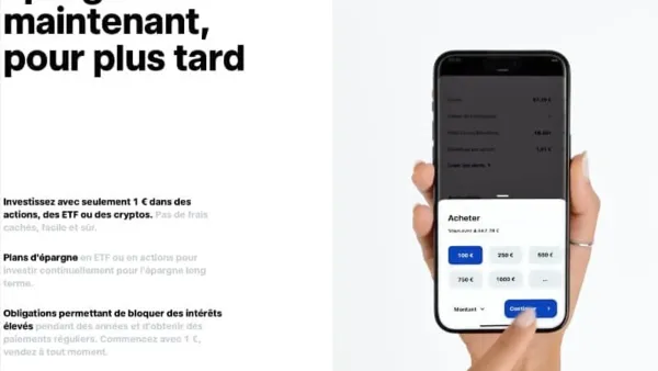 Application Trade Republic pour investir dans des actions, ETF ou cryptos avec seulement 1€.